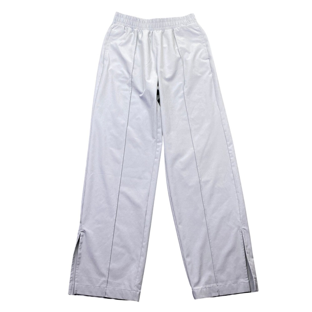 Abercrombie & Fitch Womens Light Grey Wide Leg Pintuck Travel Pants Small